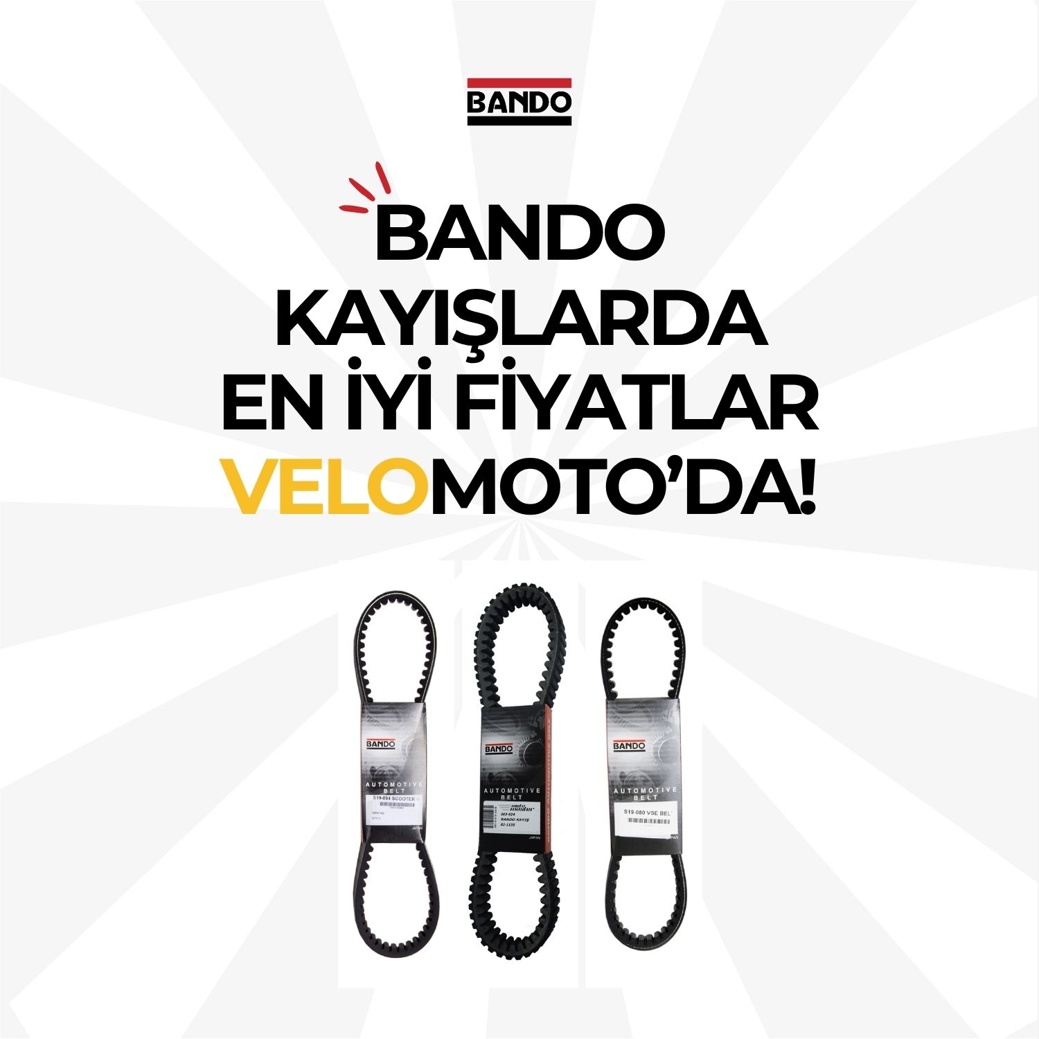 Bando Kayışlarda Rekabetçi Fiyatlar!